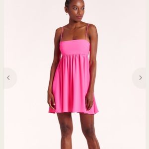 Amanda Uprichard Jojo Dress in Pink Lacquer